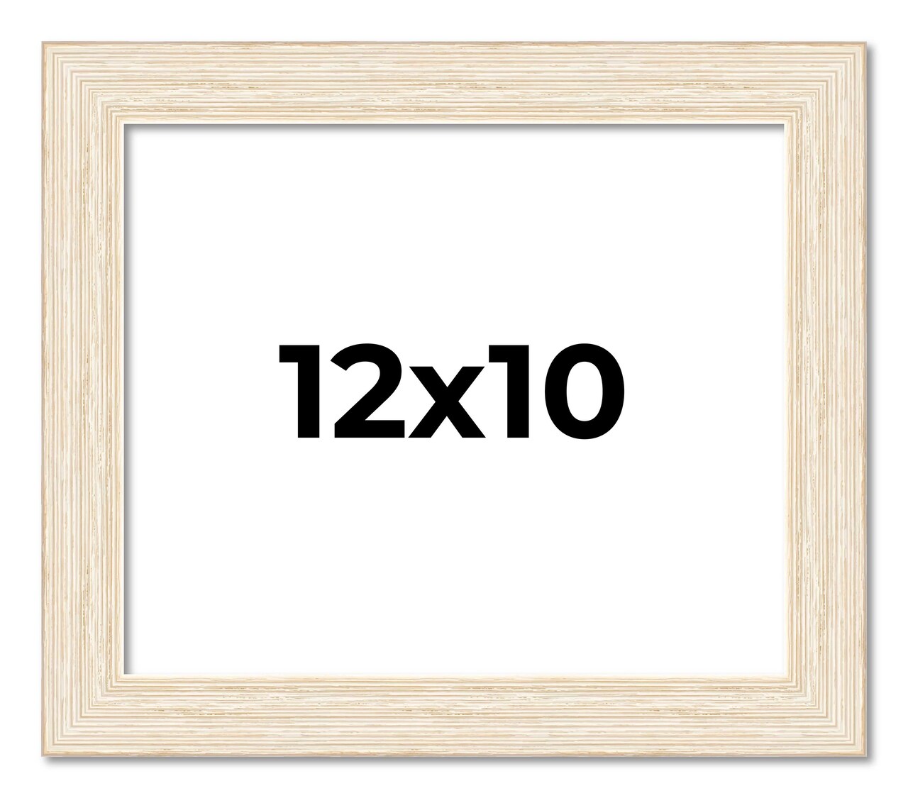 12x10 Wide Barnwood Picture Frame with UV-Resistant Acrylic & Acid Free Backing, Available in 6 Paint Finishes - Grey, Brown, White, and Black